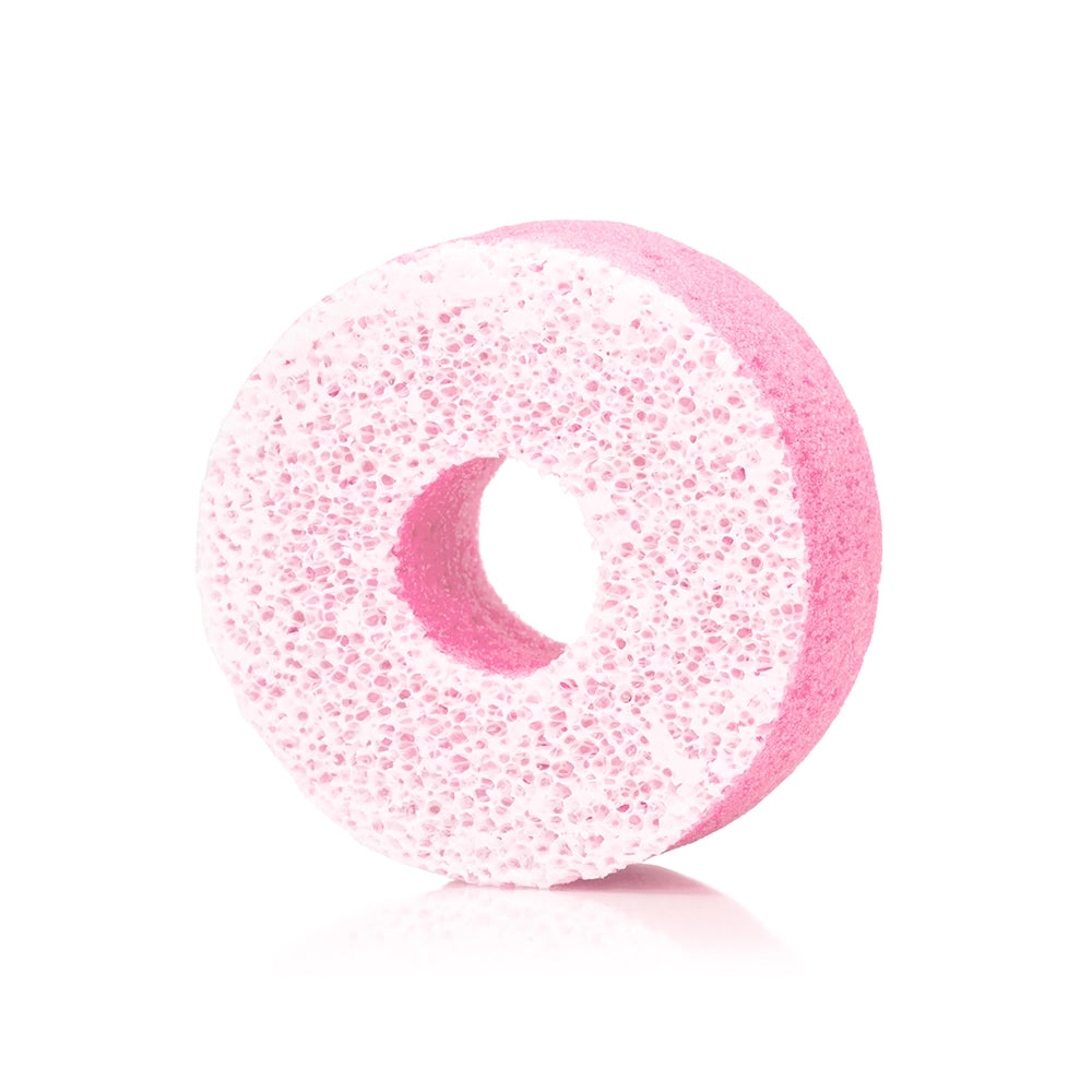Indulgent bath sponge

Infused with triple butter formula and extracts of sugarcane.
Donut shaped buffer will exfoliate removing dead skin cells and enhance growth of new and softer skin.
Fragrance Notes Top: Strawberry Blossom Middle: Pink Sugar Base: Vanilla Bean