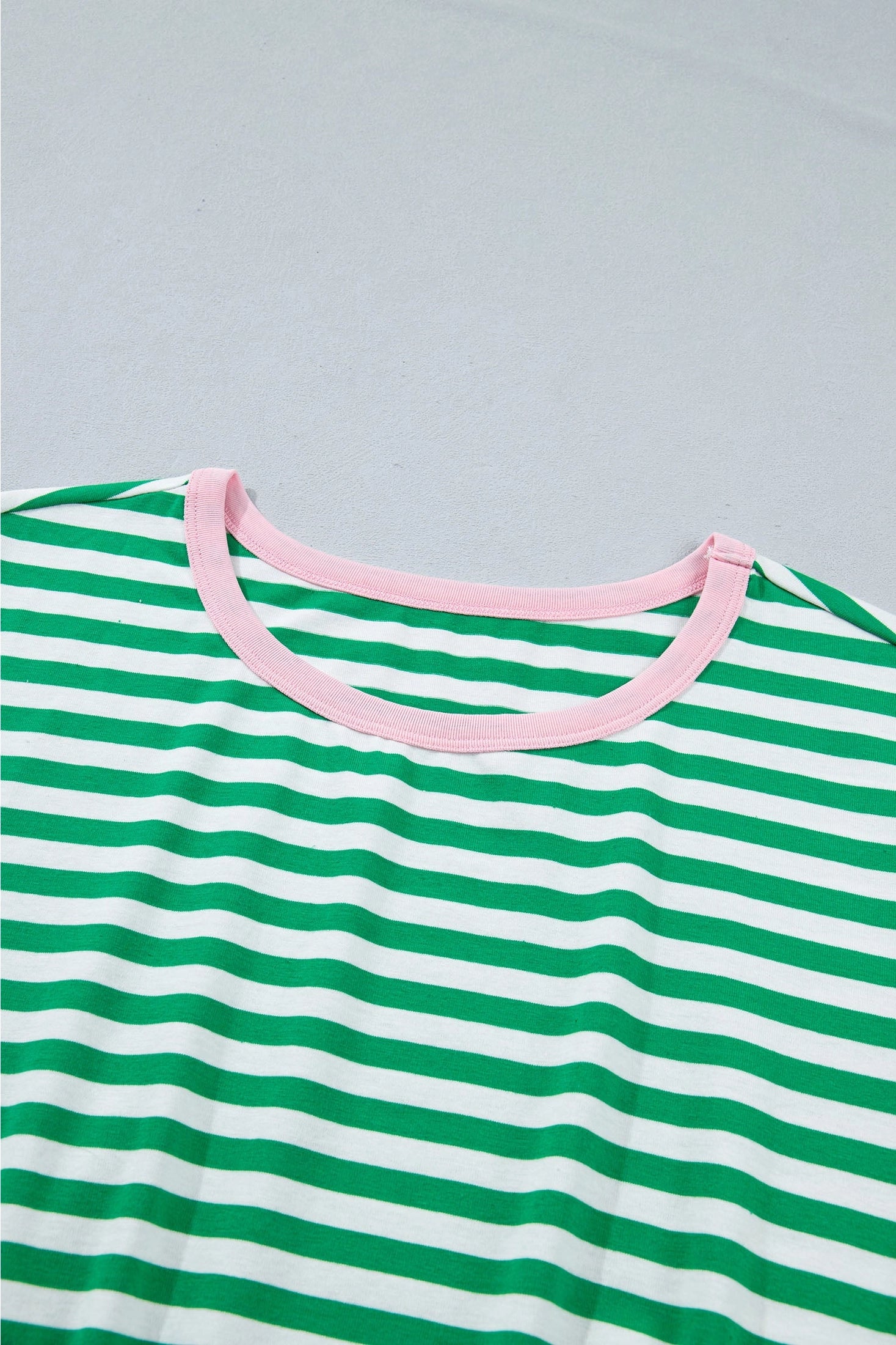 Crafted from a soft, high-stretch cotton blend.
Bold stripes make a statement, beautifully framed by contrast trim at the neckline and sleeves.
The self-tie waist detail lets you cinch and shape for a flattering fit that's uniquely yours.
Pair it with white sneakers for a casual weekend look or slip on sandals for a breezy, laid-back vibe that feels both put-together and relaxed.&nbsp;
Delicate wash, hang to dry.