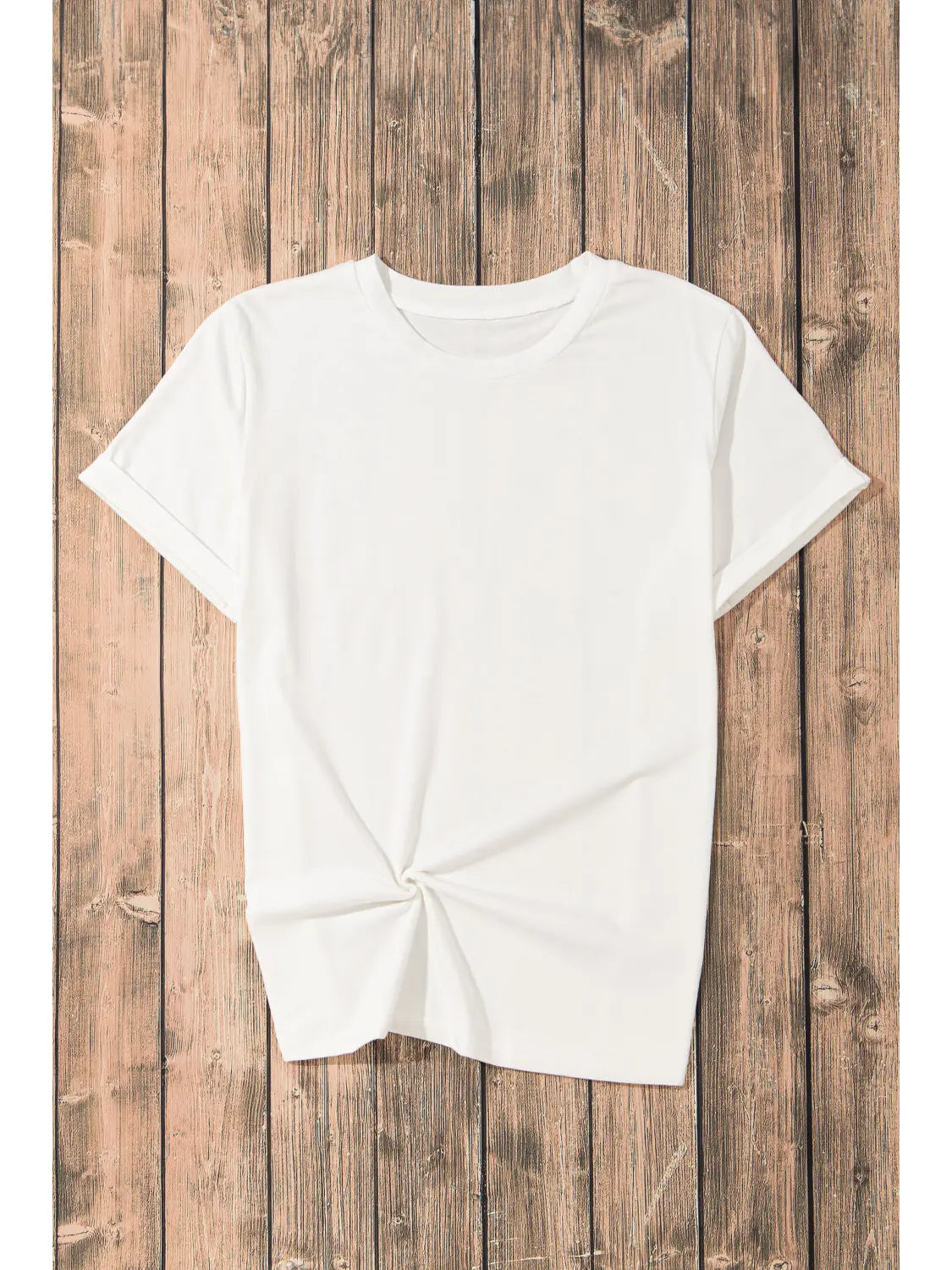 Short sleeve soft T-Shirt.

Crafted from a soft breathable polyester/cotton/spandex blend.
True to size.&nbsp;
Delicate wash, hang to dry.
