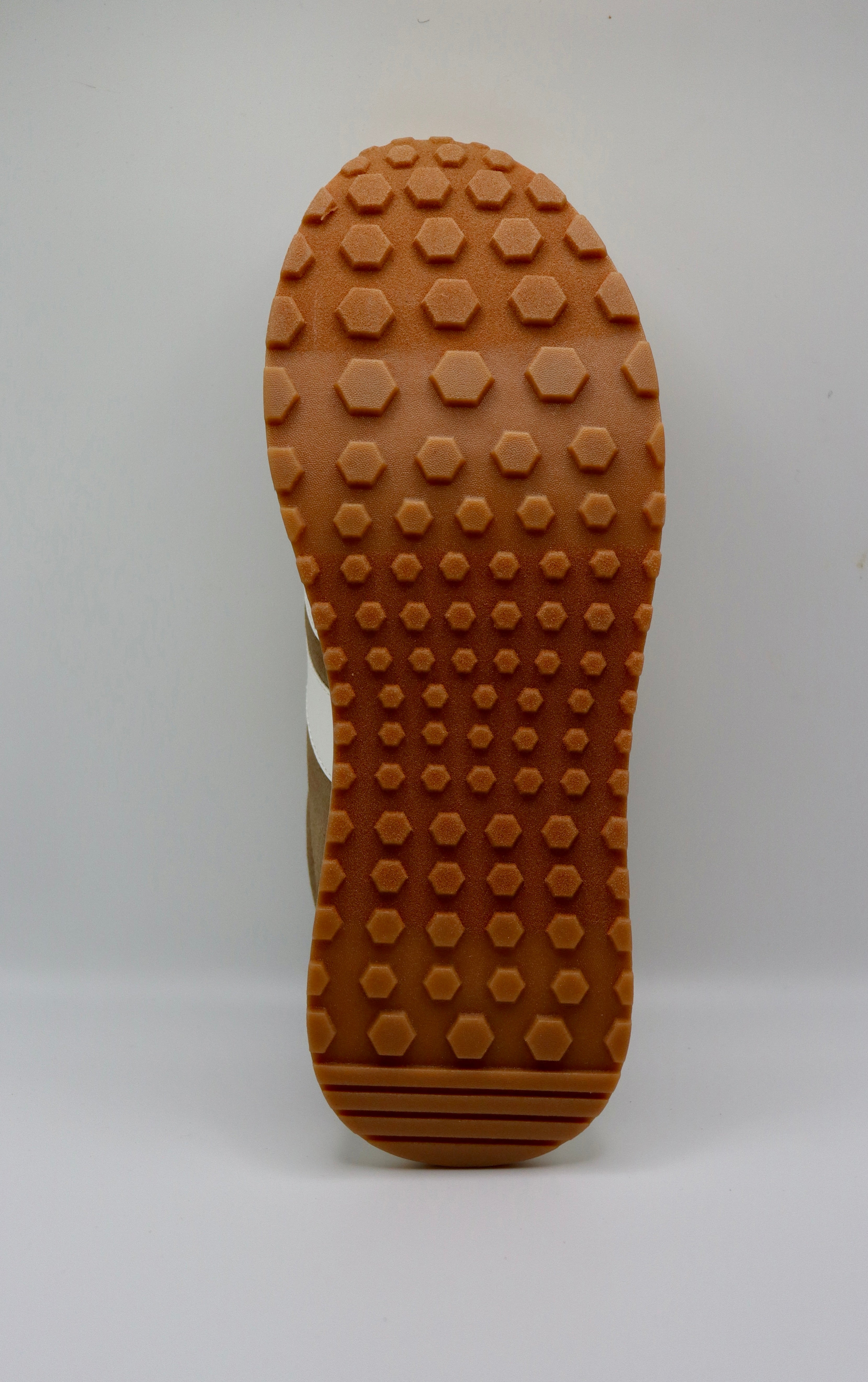 Comfy, stylish mocha sneakers by Jellypop.
New Balance
Memory foam insoles.
Made by Jellypop.