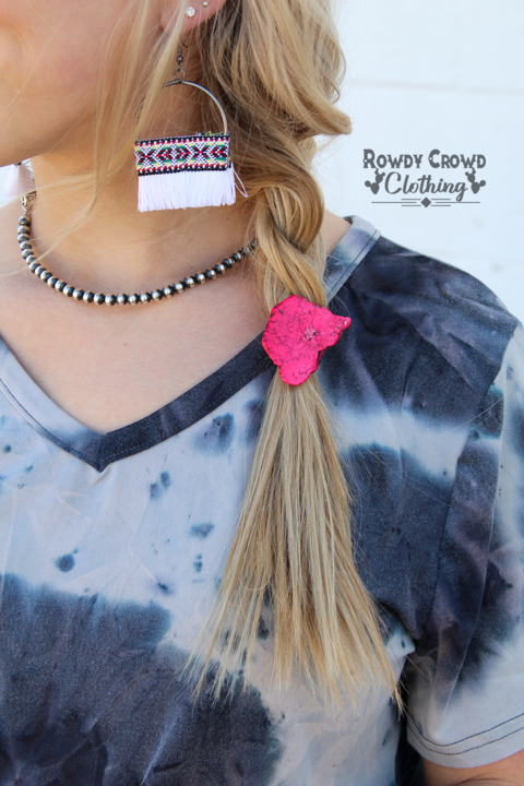 Pink Rock Pony Tail Holder