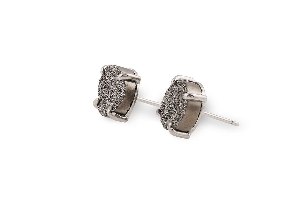 Silver studs with Pewter stone